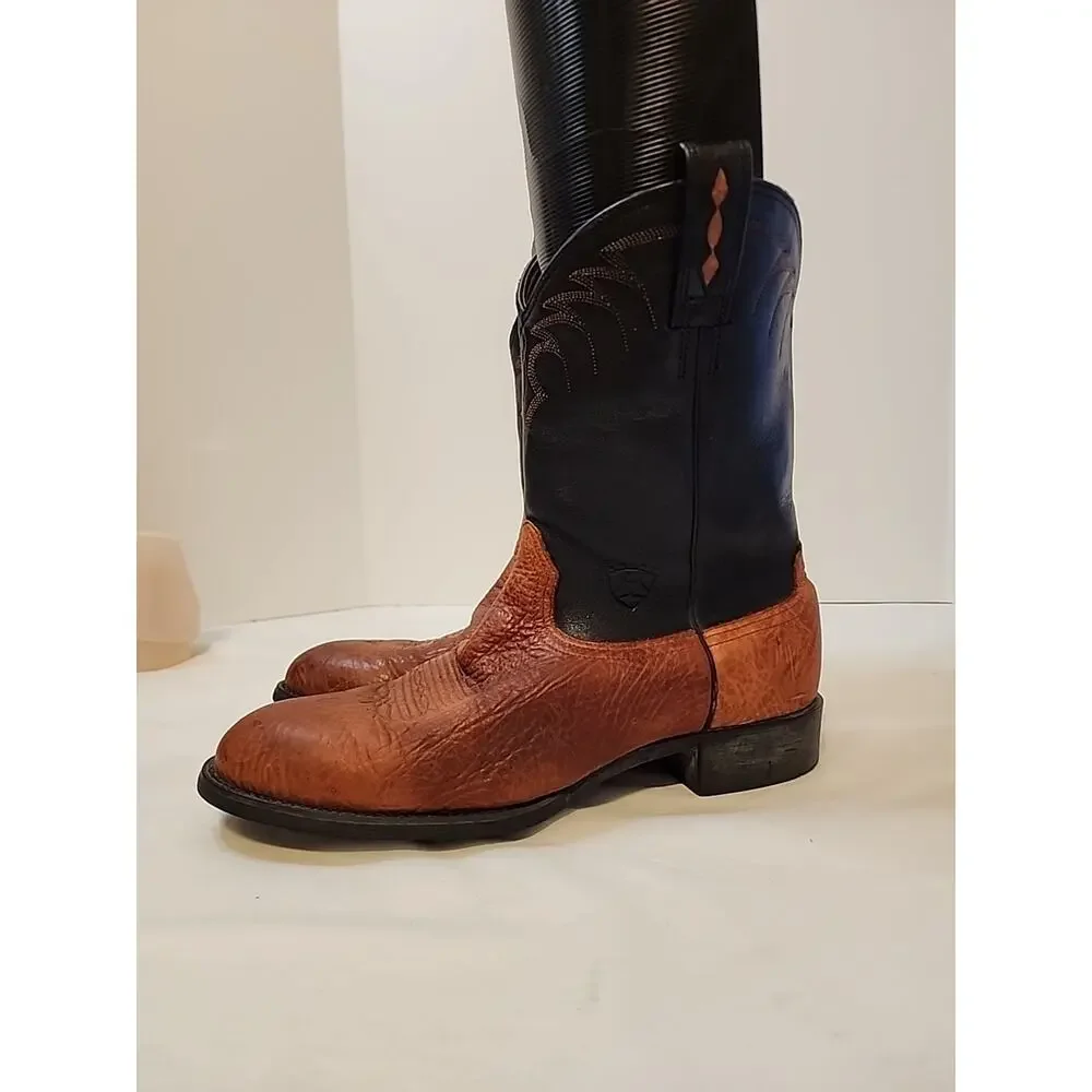 Vintage Ariat 35691 Two Tone Heritage Western Cowboy Ranch Boots Men's Sz 9 D